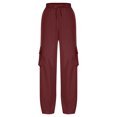 thumbnail image 5 of vigerkar Women's Cargo Pants Waterproof Joggers Hiking Pants for Womens Clothes (Wine, S), 5 of 6