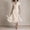 Milk White, variant on Morttic Women's V-Neck Short Sleeve Midi Dress – Mixed Stripe Wrap Waist Tie, Flowy A-Line Hem, Casual Summer Spliced Dress Dark Blue,L