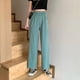 thumbnail image 4 of Pantalones casuales de verano para mujer, pantalones holgados y drapeados, pantalones de pierna ancha y rectos de cintura alta, pantalones de traje de talla grande a la moda, pantalones, 4 of 6