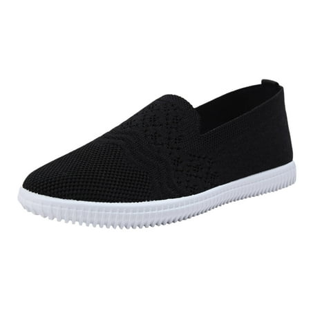 

Women Shoes Women Comt Walking Flat Loafer Flat Bottom Non Slip Fashion Shoes Canvas Black 39