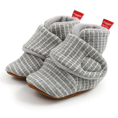 

Unisex Baby Stripe Printing Soft Boots Soft Crib Shoes Toddler Boots Kid Shoes White 11