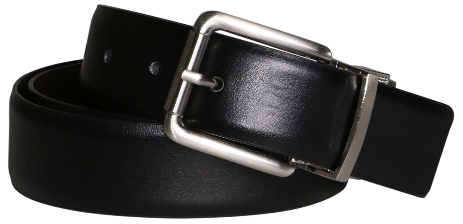 Millennial Belt Set - Black and Black Stitched Casual Belt Set 36 inch / Black / Zinc Alloy/Leather