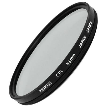 CPL POLARIZER CIRCULAR FILTER FOR CANON EOS REBEL T3 T3i (58mm