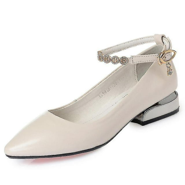 Chaussure de Mariée Légère pour Femmes à Talon Bloc, Talon Épais, Mode, Bride à la Cheville