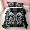 thumbnail image 2 of Erosebridal Leopard Bow Print Twin Quilt Set for Girls, Cheetah Animal Spots Girly Twin Coverlet Set, 2-Piece 1 Bedspread and 1 Pillowcase, 2 of 7