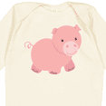 thumbnail image 4 of Inktastic Cute Little Pink Farm Pig Boys or Girls Long Sleeve Baby Bodysuit, 4 of 5