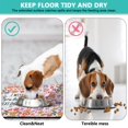 thumbnail image 4 of Boho Retro Floral Pet Feeding Mat-Colorful Floral Absorbent Pet Placemat for Food and Water Bowl, with Waterproof Rubber Backing, Quick Dry Water Dispenser Mat for Dog and Cat (16"x24"), 4 of 6