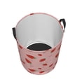 thumbnail image 3 of Balery Strawberry Round Laundry Basket with Handles Waterproof Freestanding Laundry Hamper for Clothes Toys in the Dorm and Family-Medium, 3 of 8