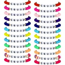 24 Pcs Beaded Friendship Bracelets Set, Colorful Word Design Adjustable Bracelets, Stackable Jewelry Gifts for  Women Teens for Christmas Birthday Party Favors