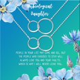 thumbnail image 2 of Anavia Unbiological Daughter Jewelry, Step Daughter Necklace Gift, Bonus Daughter Birthday Card Gift, Mother Daughter Set Necklace-[Two Silver Infinity Double Ring, Bright Blue Gift Card], 2 of 3