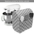 thumbnail image 2 of Vintage Stand Mixer Cover, Monochrome Retro Design Inspired Stripes and Geometric Shapes Abstract Pattern, Kitchen Appliance Organizer Bag Cover with Pockets, 5 Quarts, Black and White, by Ambesonne, 2 of 4