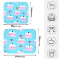thumbnail image 4 of Heart Raspberry Flower Drying Dish Mat Quick Drying Absorbent Soft Durable for Kitchen 16" x 18", 4 of 10