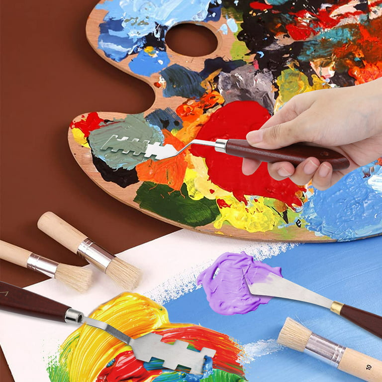 5pc Artist Spatula Palette Knife Set, Apply Oil Acrylic Art Paint — TCP  Global