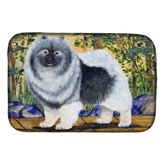 Keeshond Dish Drying Mat