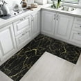 thumbnail image 2 of Bemopr Black Marble Kitchen Mat Set, 15.7" x 23.5" + 15.7" x 47.1" Non-slip (2 Count), 2 of 6