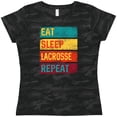 thumbnail image 3 of Inktastic Lacrosse Player Eat Sleep Lacrosse Repeat Women's T-Shirt, 3 of 5