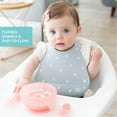 thumbnail image 2 of Bumkins Baby and Toddler Feeding Bibs, Silicone Bib, Baby & Toddler 6-24 Mos (Hearts), 2 of 6