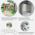 thumbnail image 5 of Designart 'Traditional Gate On Path In Tropical Oasis' Tropical Circle Metal Wall Art 23x23 - Disc of 23, 5 of 5