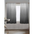 thumbnail image 5 of Sheer Curtains 63 Inch Length, Grey Ombre Semi Sheer Curtains Light Filtering Window Treatment, Contemporary Gradient Abstract Art Privacy Voile Drapes for Living Room Bedroom 52x63 Inch, 5 of 7