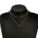 thumbnail image 4 of Joyas amor collar simple de dos capas cobre melocotón corazón clavícula multicapa collar en forma de corazón cadena de cuentas femenina, 4 of 5