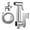 Silver G1 2, variant on Toilet Companion Bidet Spray Gun Set, High Pressure Booster Nozzle Toilet Spray Gun 304 Stainless Steel ,Leakproof Design