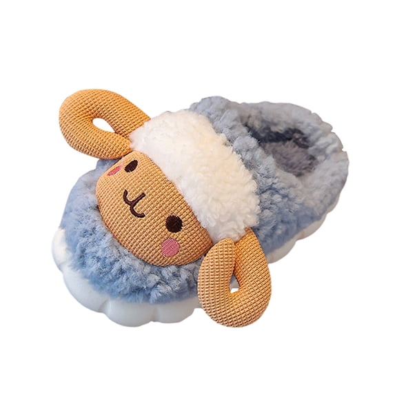 Vedolay Toddler Slippers Girl Boy House Shoes Winter Baby Cozy Walking Shoes Blue,28