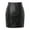 Black, variant on Landzoo Women's Black Leather Skirts High Waisted High Side Slit Bodycon Mini Skirts Comfortable Casual Women's Skirt