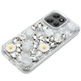 thumbnail image 3 of For Motorola Edge 2025 Spectacular Full Bling Stones Glitter HQ Hybrid Floral Series - White, 3 of 3