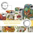 thumbnail image 6 of Green Yellow Paisley Blackout Curtains for Bedroom/Living Room, Thermal Insulated Kitchen Curtains, Vintage Boho Floral Botanical Grommet Darkening Window Treatment Drapes 27.5"x39"x2, 6 of 8
