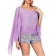 thumbnail image 2 of Hrsba Womens Summer Cover Up Solid Color Breathable Beach Sun Protection Cover Up Dress Casual Summer Tops for Women, 2 of 7