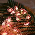 thumbnail image 3 of Luces LED Sakura, cadena de flores de cerezo, cadenas de luces de flores, cadena de luces de cerezo rosa para fiestas, vacaciones, bodas, cumpleaños, ambiente (2 m), 3 of 5