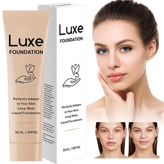 Foundation 4 in 1 - Color Changing, Coverage Suncreen, Hypoallergenic, Long-lasting&Waterproof, Lightweight Formula, Adapts to Skin Tone, Hides Wrinkles & Lines