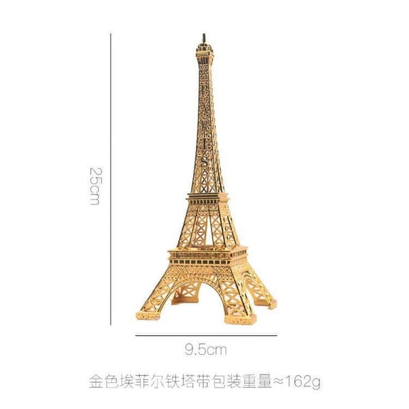 Raindrops Golden Iron Eiffel Tower Model for Home Decor and Desktop Adornment Great Gift Idea 6 5 Inches