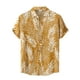 thumbnail image 3 of Camisas Manga Larga Hombre Camisa de Fashion Casual Top de gran tamaño solapa de manga corta Button Fashion Camisa impresa Camisa suave Casual (Yellow, XXL), 3 of 6
