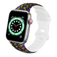 thumbnail image 4 of Bacdoilq Mardi Gras Correa De Reloj Máscaras De Mascarada Decoraciones De Fiesta Correa De Reloj Inteligente Navideña Compatible Con Reloj 38 Mm 40 Mm 41 Mm Correa De Silicona Suave Reemplazo Para La, 4 of 4