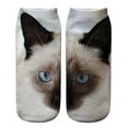 thumbnail image 3 of mfyjkho Calcetines con estampado 3D de ojo de gato, hasta media pantorrilla, tejido suave y transpirable, unisex, para uso diario, 20 cm, 1 par, 3 of 3