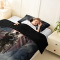 thumbnail image 3 of Manfei Vintage American Flag Wings Twin Comforter Sets,Patriotic Soldier Bedding Set,Navy,Black Reversible,2 Pieces,1 Comforter and 1 Pillowcase, 3 of 7