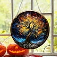 thumbnail image 1 of Adorno colgante para ventana Árbol de la Vida | Atrapasueños prismático | Disco redondo de acrílico para decoración de porches, hogar y jardín | Colgante decorativo de 15 cm con cadena y gancho, 1 of 8