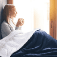 thumbnail image 5 of Evlmd Sherpa Throw Blanket for Couch Sofa - Fuzzy Soft Cozy Blanket for Bed, Fleece Thick Warm Blanket for Winter, Fall Winter Twin Blanket, 60x80 Inches, 5 of 6