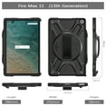 thumbnail image 2 of ELEHOLD Rugged Case for Amazon Fire Max 11 Tablet Case for Kids Adult, Heavy Duty Shockproof Case with Rotating Hand Strap Kickstand Function Hybrid Cover for Fire Max 11 ,Black, 2 of 12
