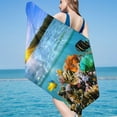 thumbnail image 2 of Clearance！Guanhe Ocean Series Blue Beach Towel (30x60) Travel Beach Towel for Adults Lightweight Microfiber, Soft, Quick Dry, Sand Free, for Swimming, Pool, Camping, Yoga, 2 of 4