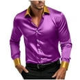 thumbnail image 2 of Royisotas Shirts for Men Trendy Long Sleeve Shirt Dress Big and Tall Business Mens Tops Button Down, 2 of 8