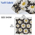 thumbnail image 5 of GZHJMY Set of 4 Beautiful White Daisy Chamomile Flowers Satin Napkin Square 20 Inches Table Napkins Soft Smooth Decorative Napkins for Wedding Banquet Party Decoration, 5 of 6