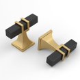 thumbnail image 1 of EcoNesxp Individual handles kitchen cabinet square knobs black 6 pieces, 1 of 5