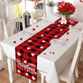 thumbnail image 5 of FYTPOV Buffalo Plaid Table Runner, Valentines Day Decorations, White Hearts Printed Table Runner for Wedding Party, Christmas Runner for Table Home Decor, 13x35 inch, 5 of 5