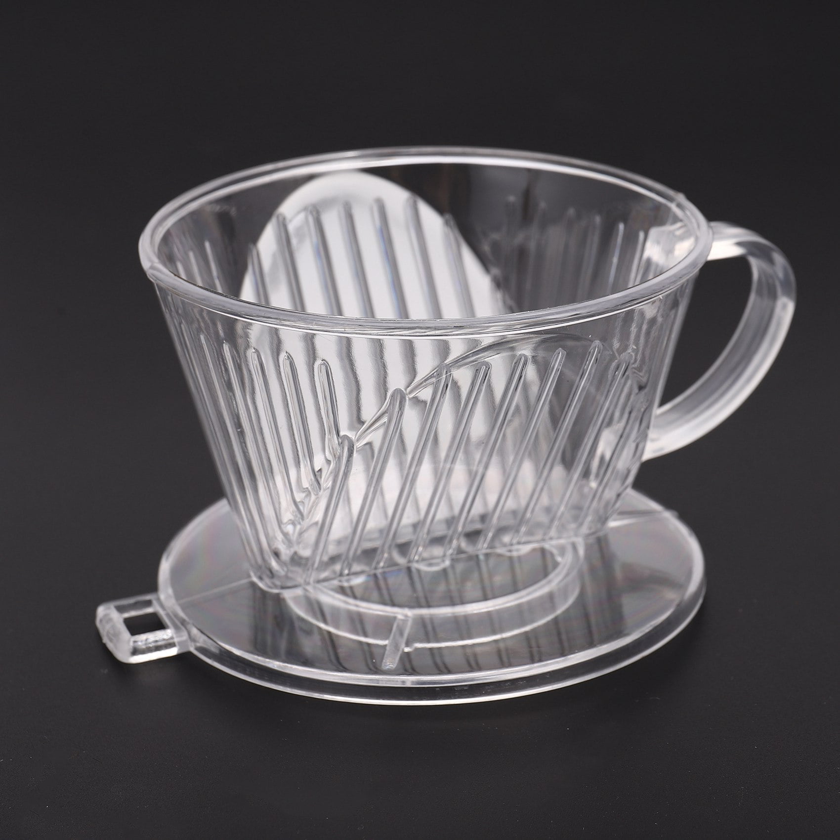 Clear Coffee Filter Cup Cone Drip Dripper Maker Brewer Holder Plastic ReusaWZBH 