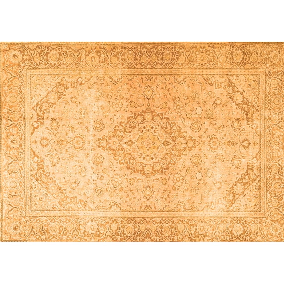 Ahgly Company Indoor Rectangle Persian Orange Traditional Area Rugs, 5' x 7'