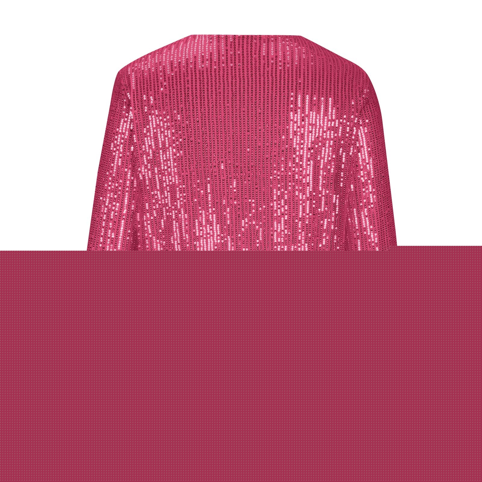 thumbnail image 5 of SDNall Women‘s Long Sleeve Sequin Jacket, Casual Solid Color Blazer for Evening & Daily Wear, 5 of 7