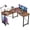 Rust Brown, variant on CONCETTA 49“ L Shaped Computer Desk with Movable CPU Stand, Corner Desk for Save Space, Home Office, Black