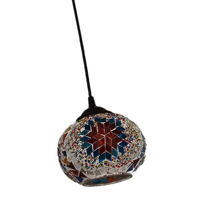 Milaget Moroccan Turkish Pendant Lamp Ceiling Light Colored Glass Fixture Lighting D